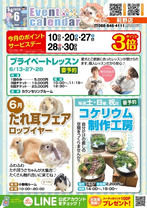 高知薊野店のイベント案内 高知薊野店のイベント案内